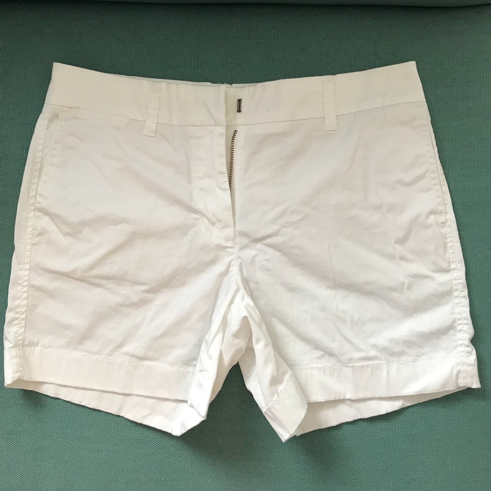 J CREW White Chino Shorts